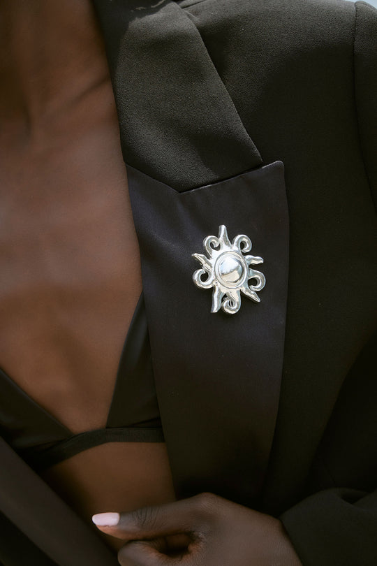 Soleil Brooch Silver
