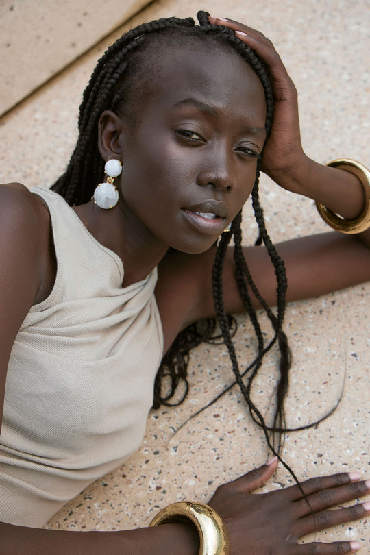 Galaxias Earring Moonstone