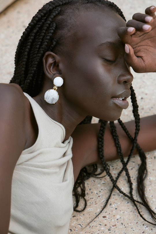 Galaxias Earring Moonstone