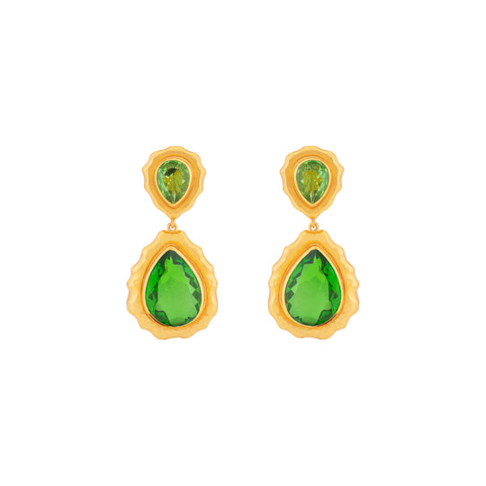 Paulina Earrings Green Peridot Quartz