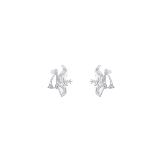 Hibiscus Earrings Silver