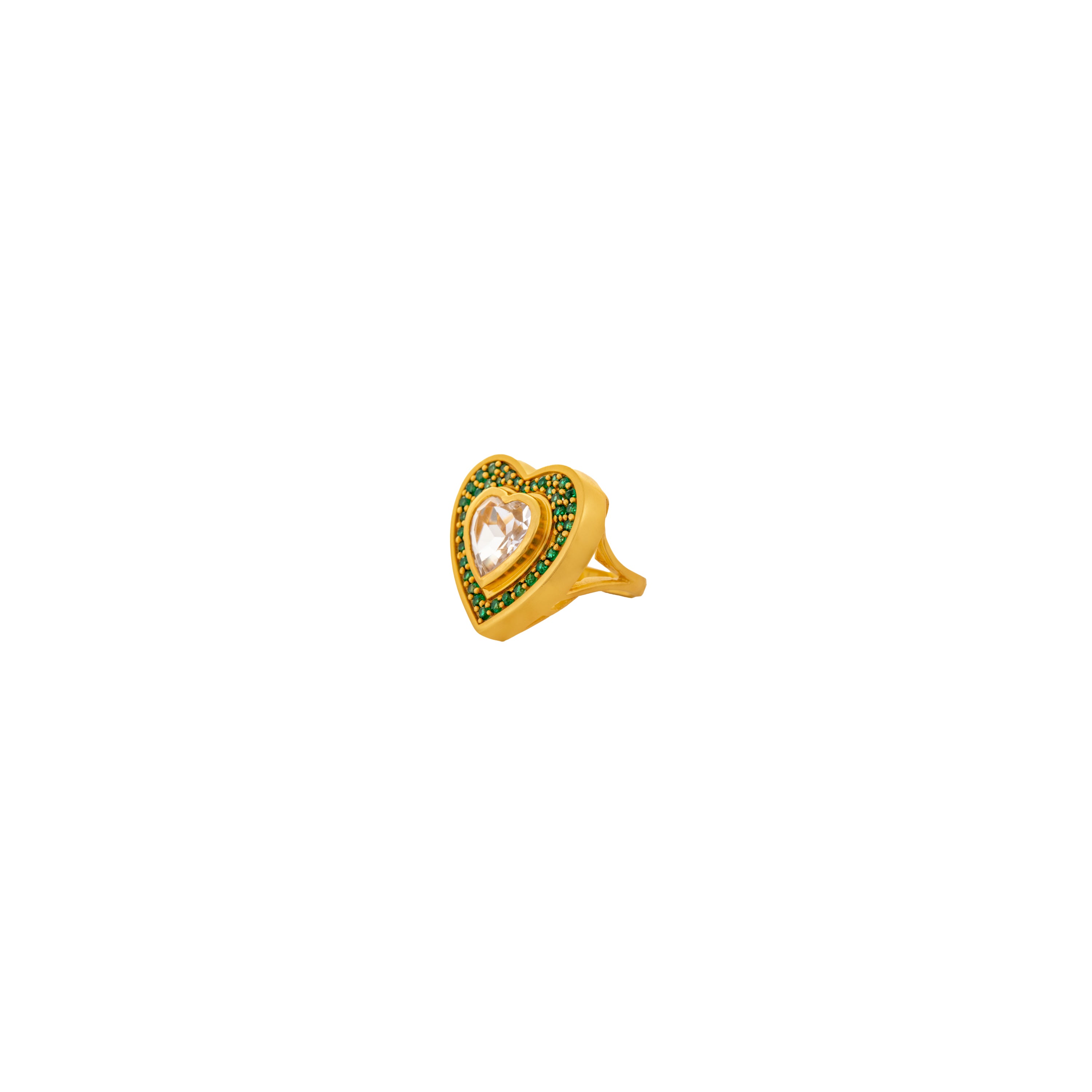 Diva Ring Emerald Green Quartz