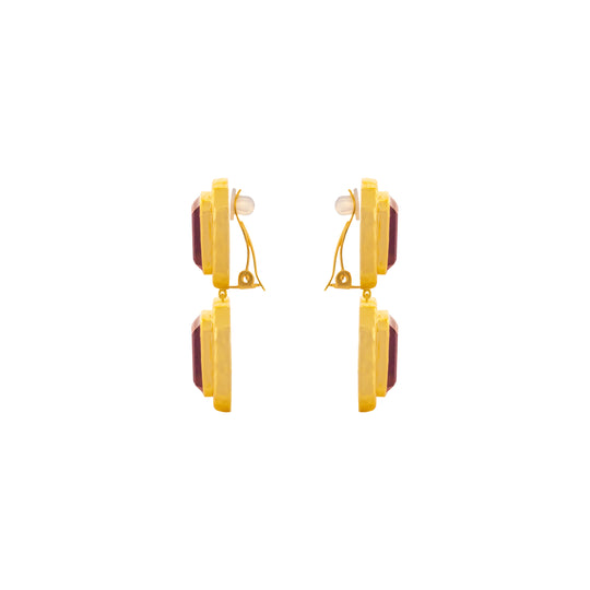 Fierce Earrings Red Ruby Quartz