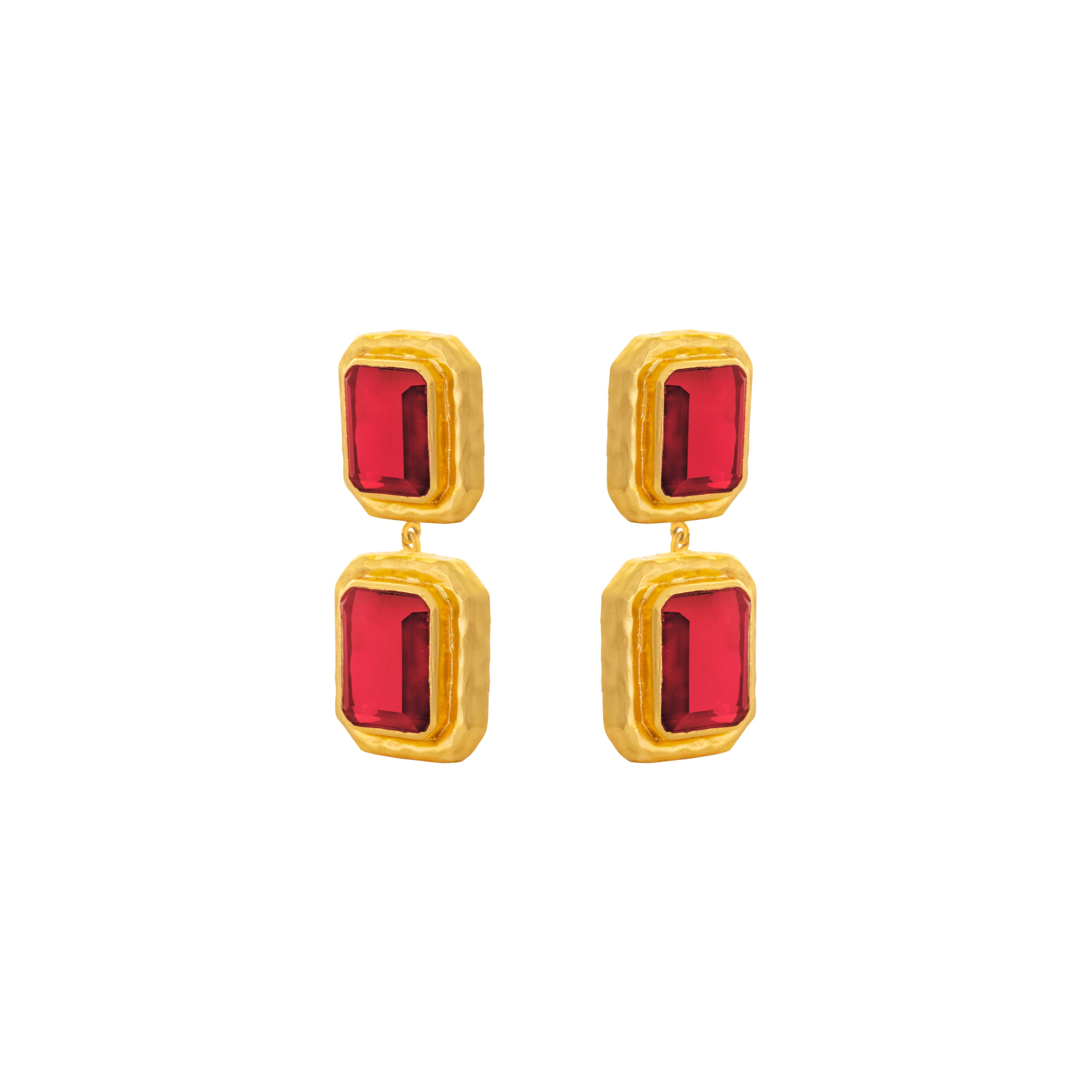 Fierce Earrings Red Ruby Quartz