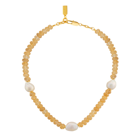 Viv Necklace Gold Jade