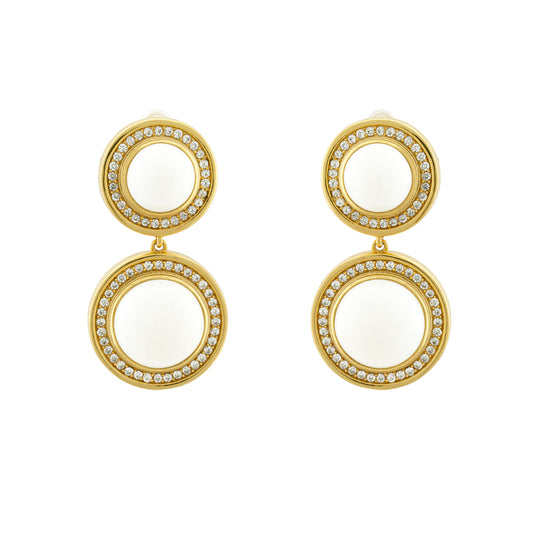 Solaris Earring White Stone