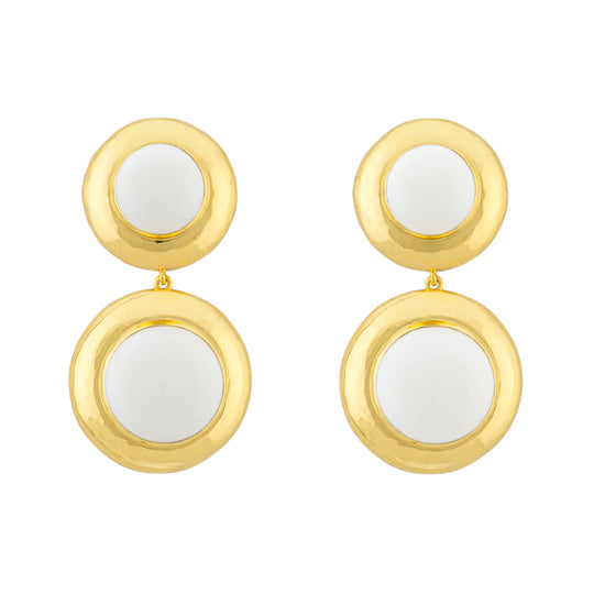 Eclipse Earring White Stone