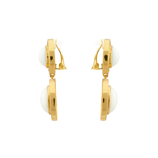 Solaris Earring White Stone