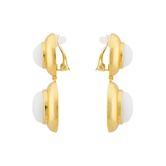 Eclipse Earring White Stone