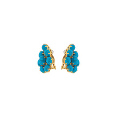 Carmella Earrings Blue Turquoise & Blue Crystal