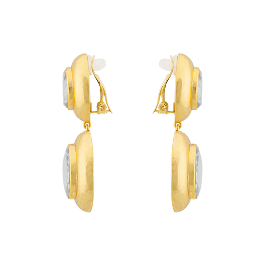 Eclipse Earring Clear Quartz