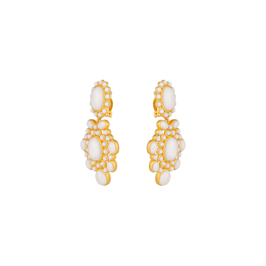 Isola Earrings White Stone