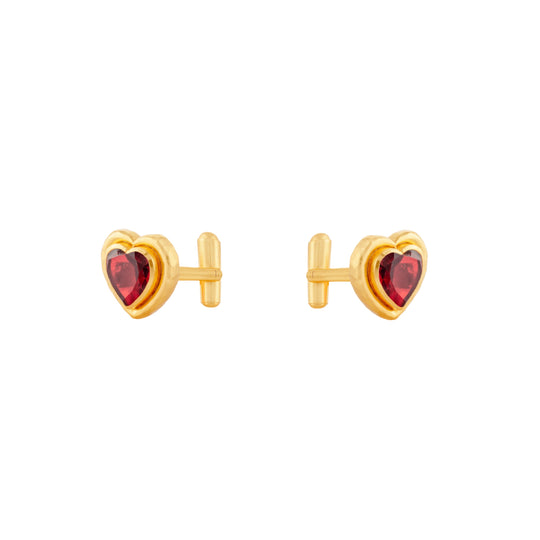 Lover Cufflink Red Ruby Quartz