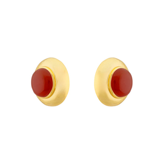 Briller Earring Red Jade