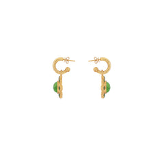 Laia Earrings Green Turquoise & Green Peridot Quartz