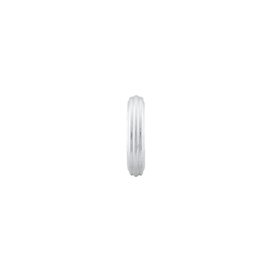Ribbed Bangle Silver