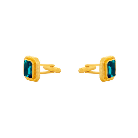 Scandal Cufflink Emerald Green Quartz