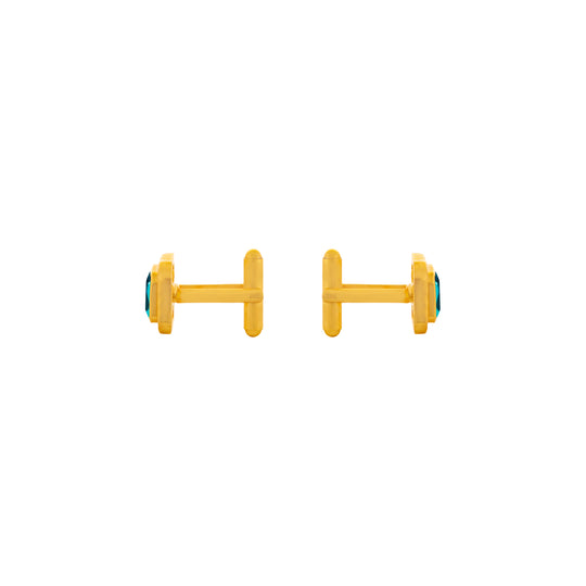 Scandal Cufflink Emerald Green Quartz