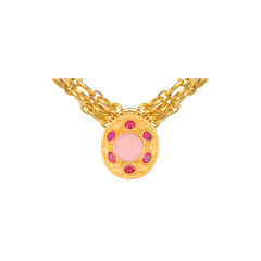 Vivienne Necklace Pink Coral & Pink Crystal