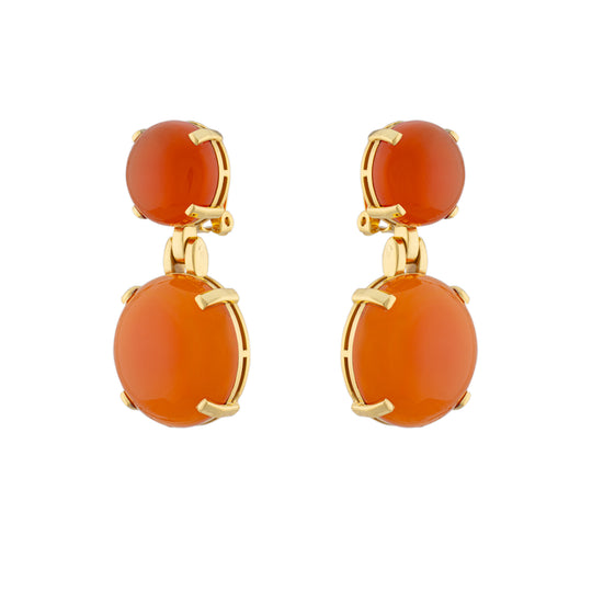 Galaxias Earring Red and Orange Jade