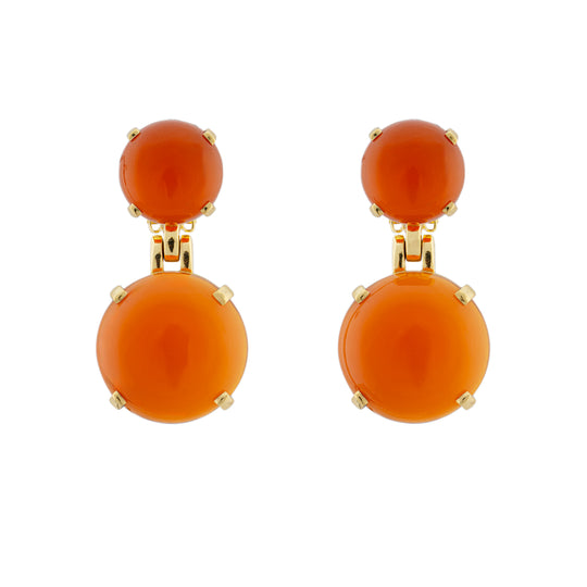 Galaxias Earring Red and Orange Jade