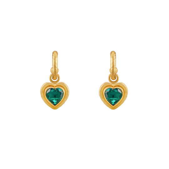 Lover Earrings Emerald Green Quartz