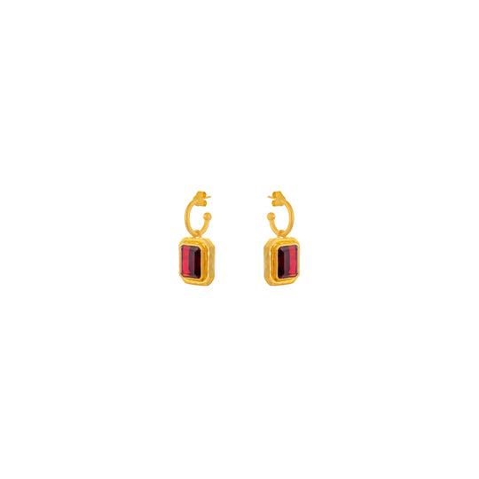 Breeze Earrings Red Ruby Quartz