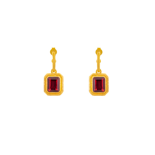 Breeze Earrings Red Ruby Quartz