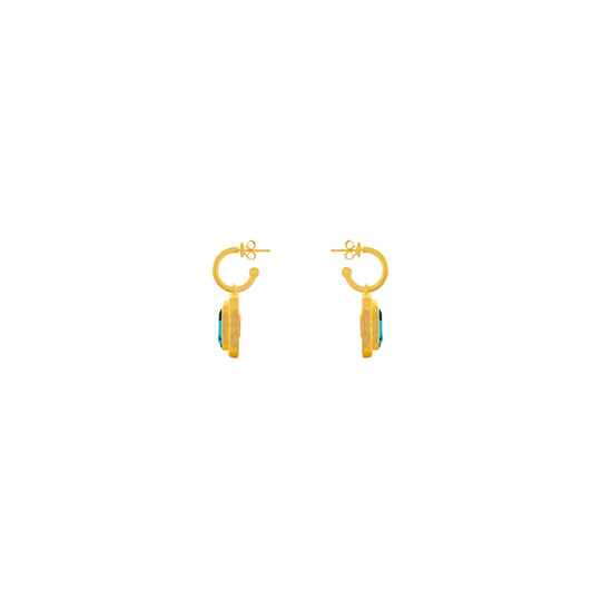Breeze Earrings Emerald Green Quartz