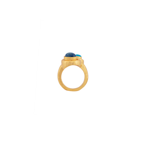 Leela Ring Lapis & Blue Turquoise