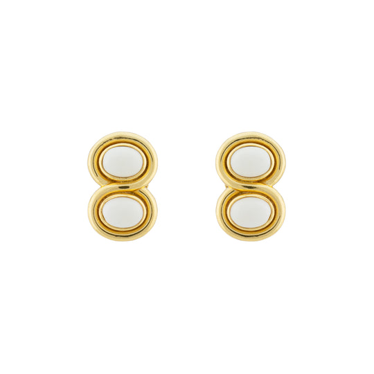 Light Earring White Stone