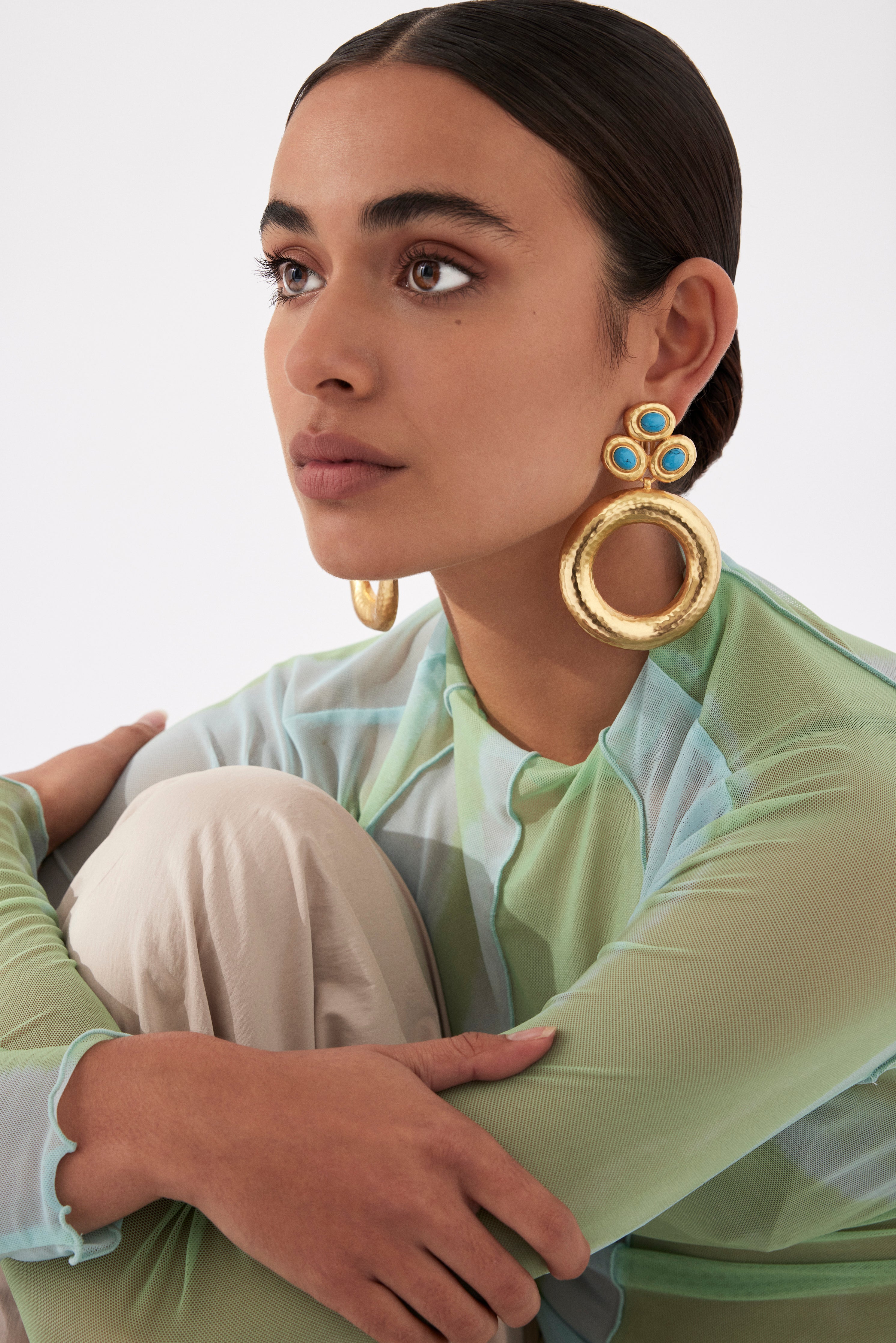 Carlina Earrings Blue Turquoise