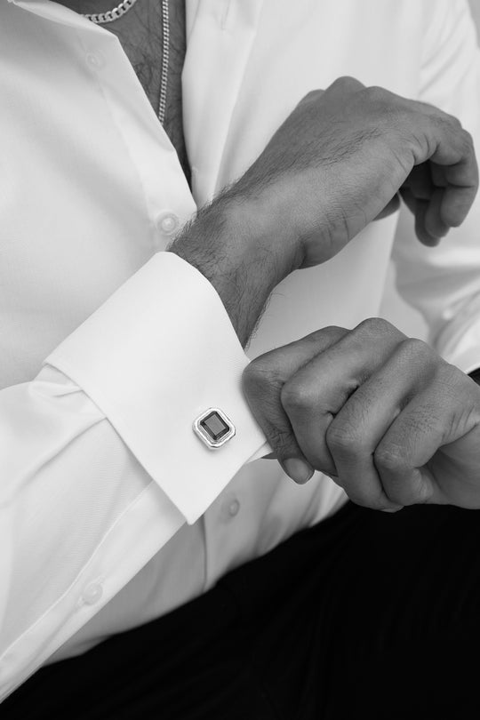 Scandal Cufflink Emerald Green Quartz