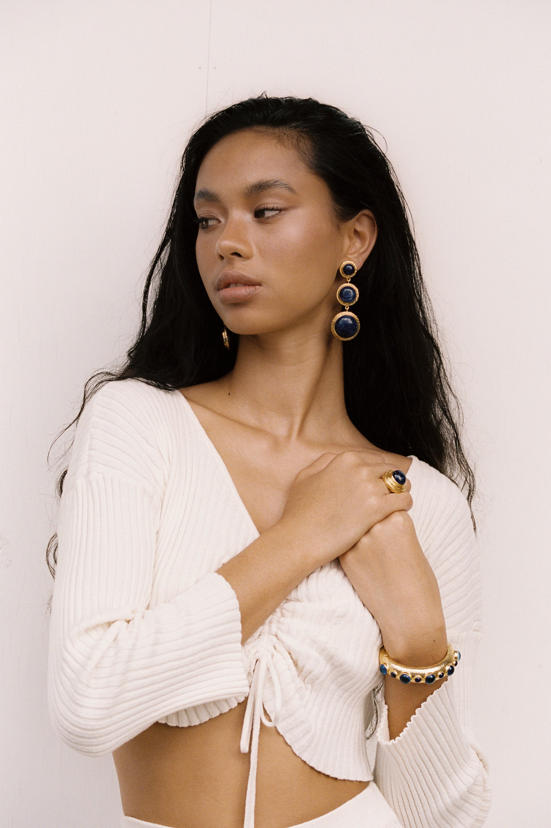 Alanna Earrings Sodalite