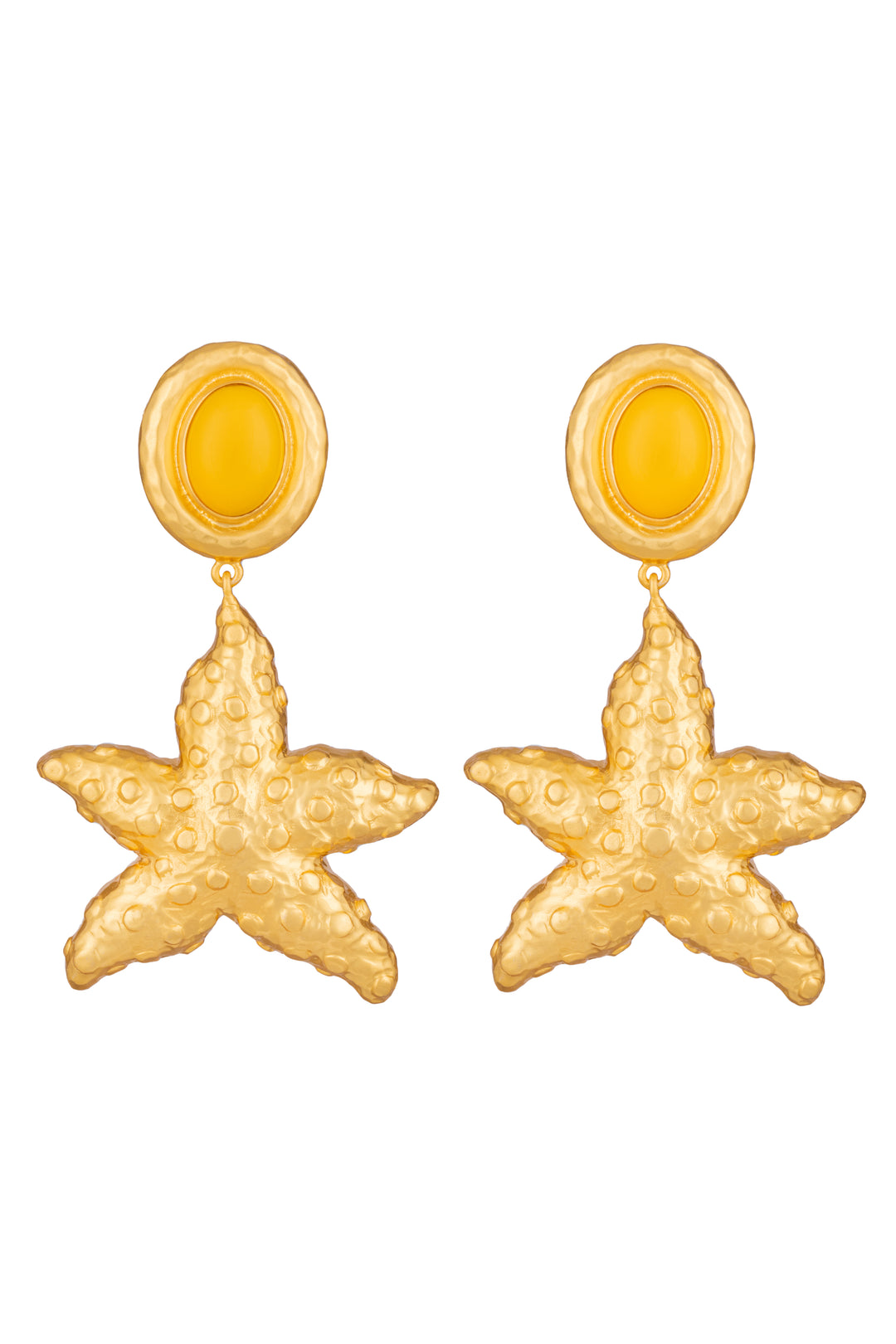 Giana Earrings Yellow Glass