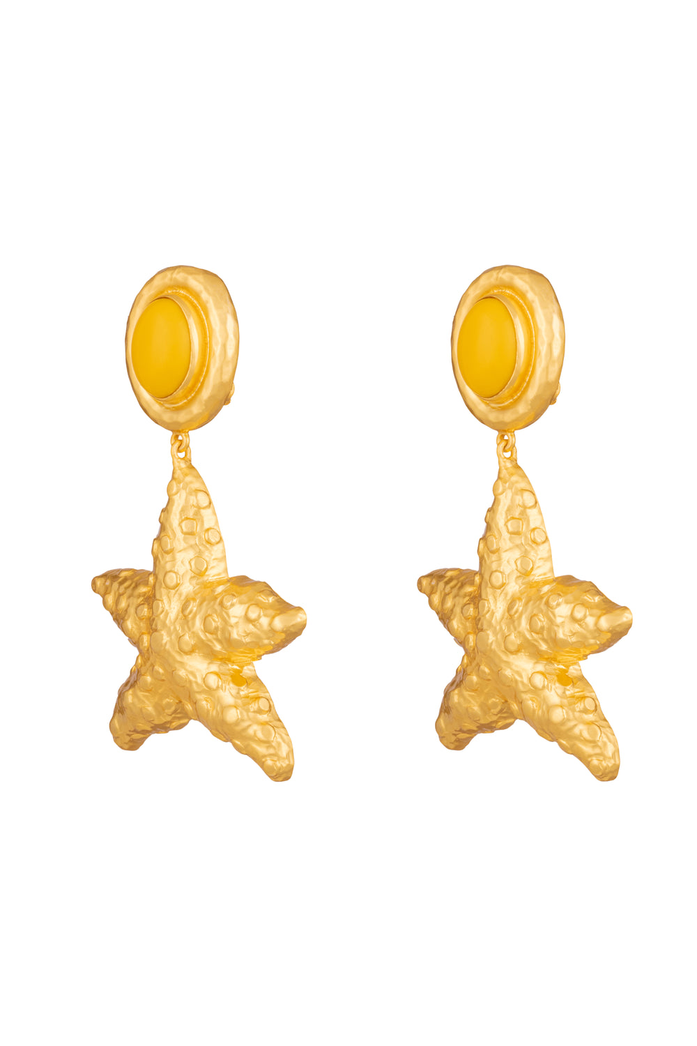 Giana Earrings Yellow Glass