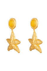 Giana Earrings Yellow Glass