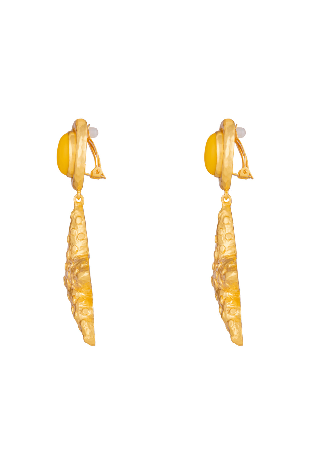 Giana Earrings Yellow Glass