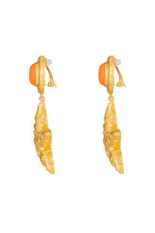 Giana Earrings Orange Coral