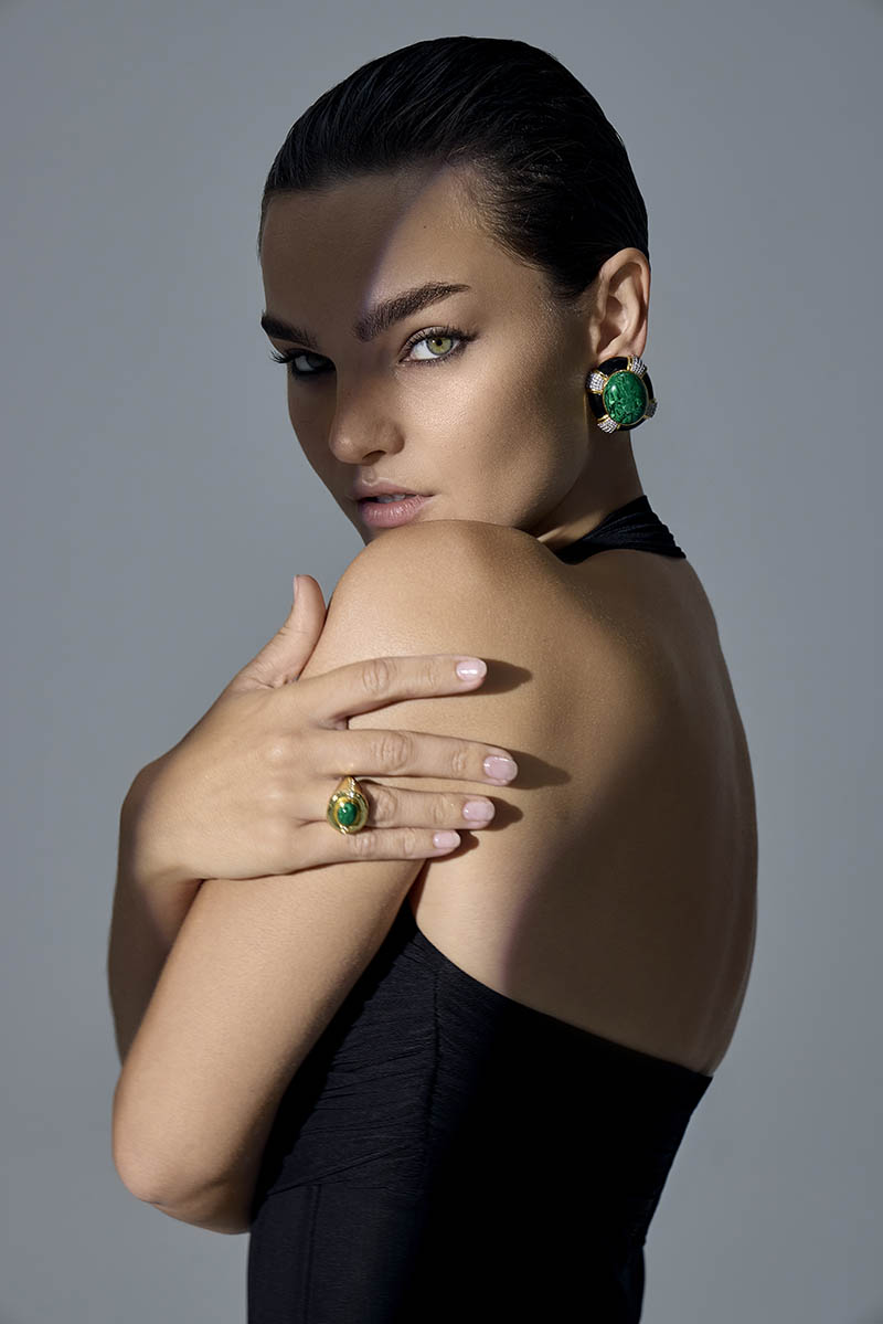 Cheryl Earrings Malachite