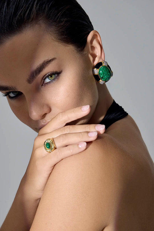 Cheryl Earrings Malachite