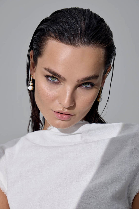 Night Earrings White