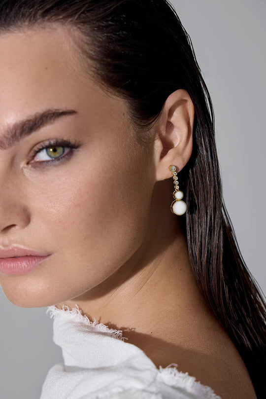 Night Earrings White