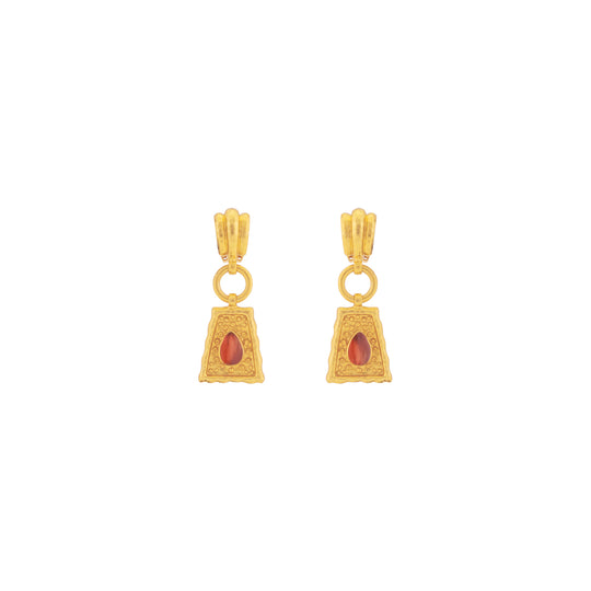Mayan Earrings Citrine Quartz