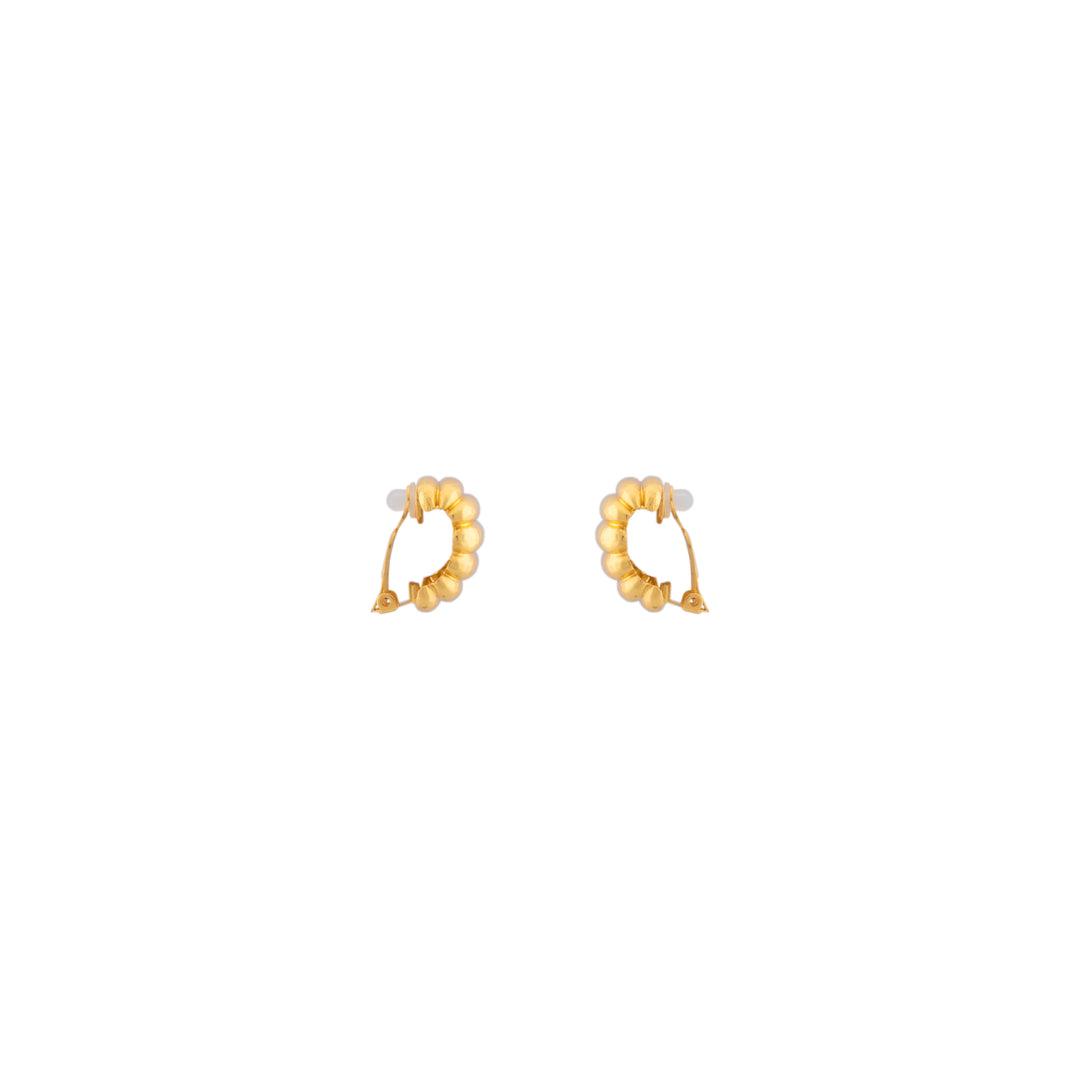 Ribbed Earrings Gold