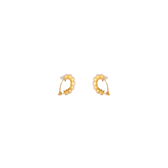 Ribbed Earrings Gold