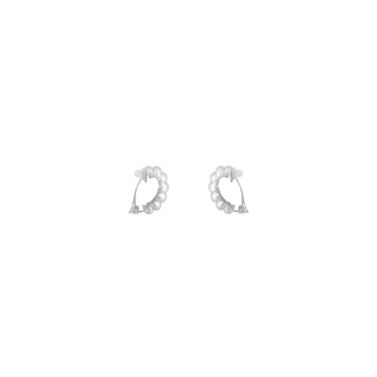 Ribbed Earrings Silver