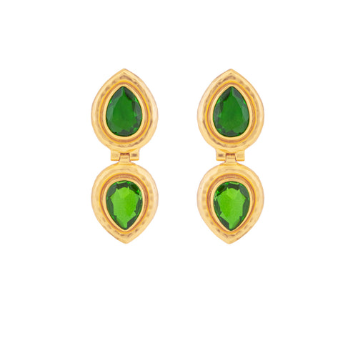 Paula Earrings Green Peridot Quartz