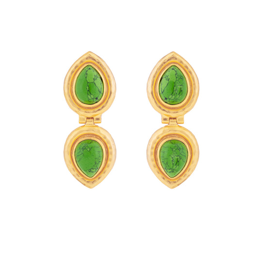 Paula Earrings Green Turquoise