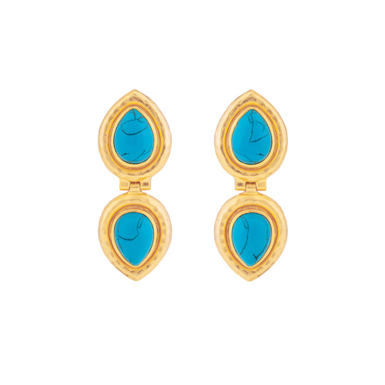 Paula Earrings Blue Turquoise